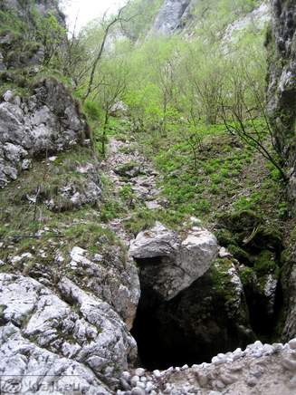 View of the place where we descend in the gorge