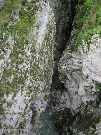 View of Kluze Gorge from the bridge