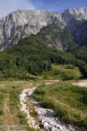 Predelica Brook before outflow into Koritnica