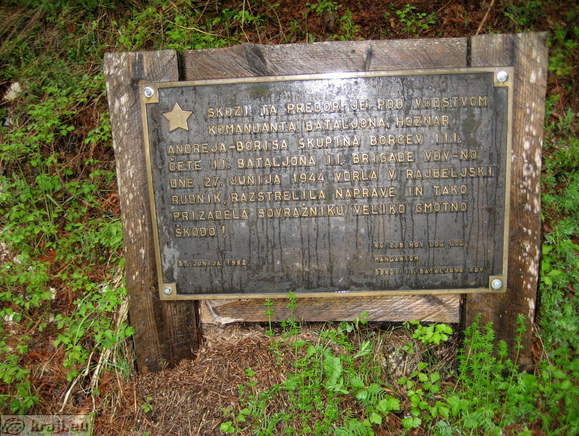 Spominska plošča o partizanski akciji 27.6.1944