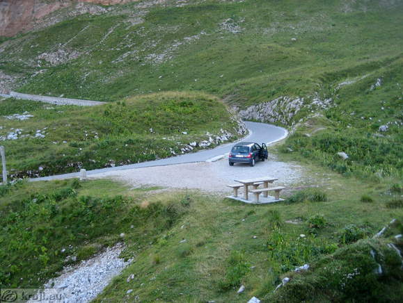 Eno od večih počivališč ob poti