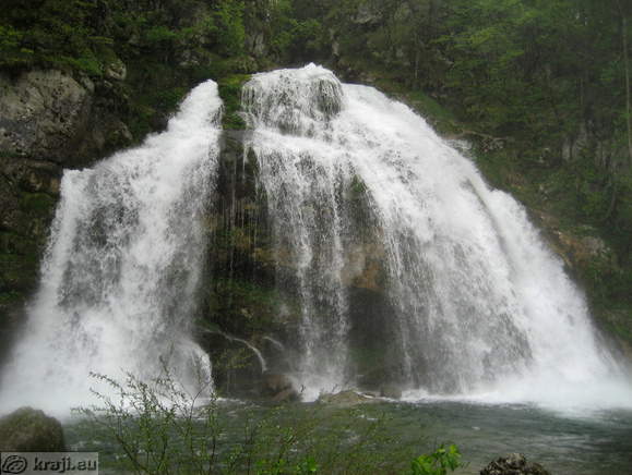 View of Virje Waterfall from the left side View of Virje Waterfall from the left side