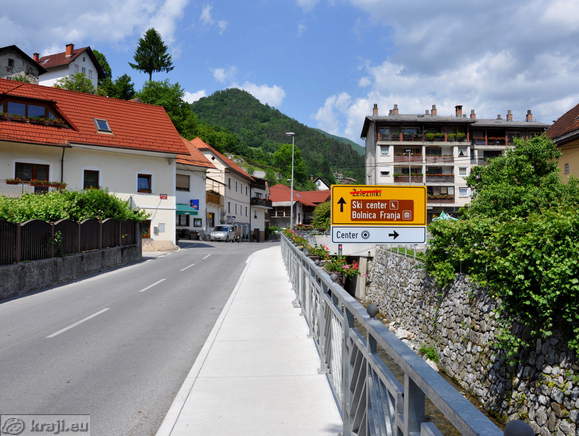 Road through the centre of Cerkno