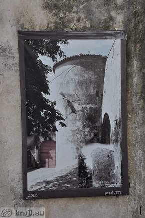 Old photography of the entrance on the south side