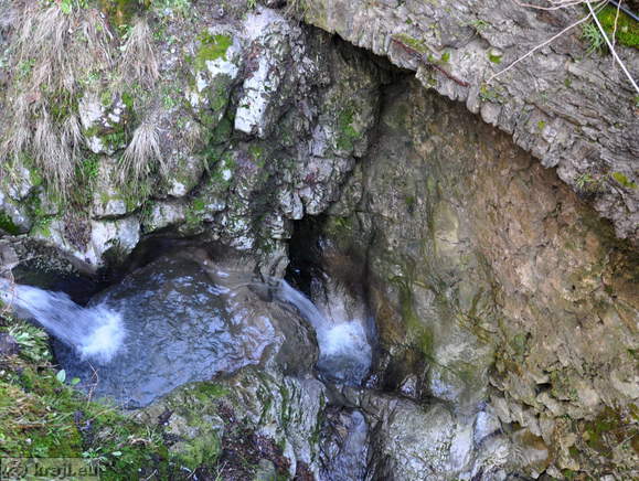 Brook on east side of the castle