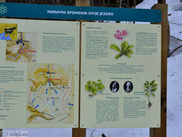 Informativna table - Naravni spomenik Divje jezero