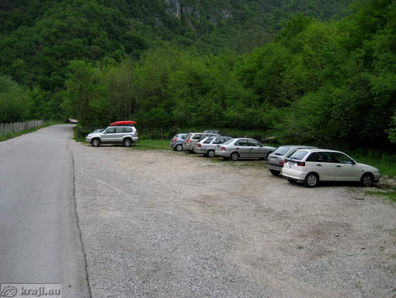 Fußgängerbrücke über Soca bei Kobarid