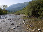 Nadiza Beach - The Nadiza River in the direction of Podbela 