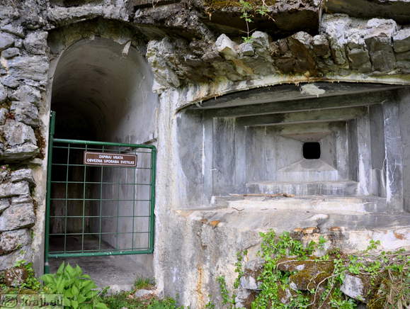 Entrance into the bunker