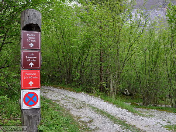 Odcep za planino Prode in kurukulo