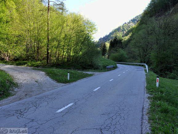 Odcep za sotesko in slap Driselpoh
