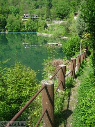 Confluence of Soca and Idrijca <br> Foot path along Idrijca