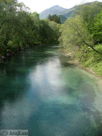 View of Tolminka to the source direction