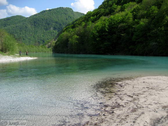 Confluence of Soca and Tolminka near Tolmin