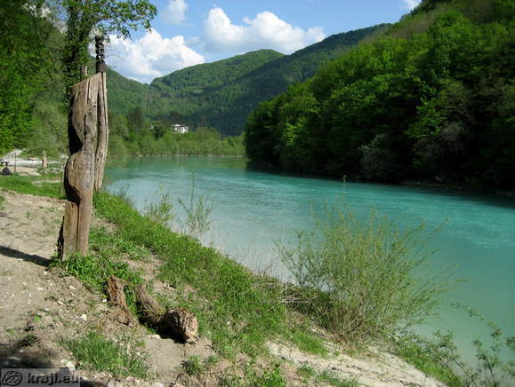 Soca river in front of confluence