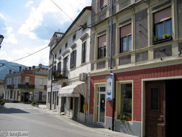 View of Cankar Street from Trg 1. maja Square