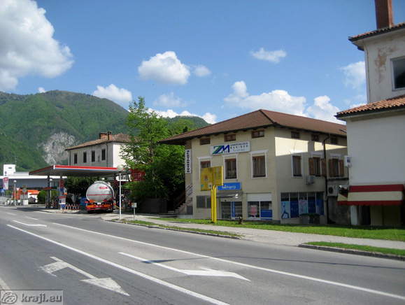 Main road through Tolmin