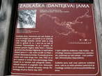 Zadlaska (Dante's) Cave - Information board about Zadlaska Cave 