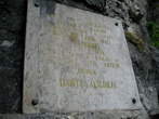 Zadlaska (Dante's) Cave - Memorial plate for Dante Alighieri 