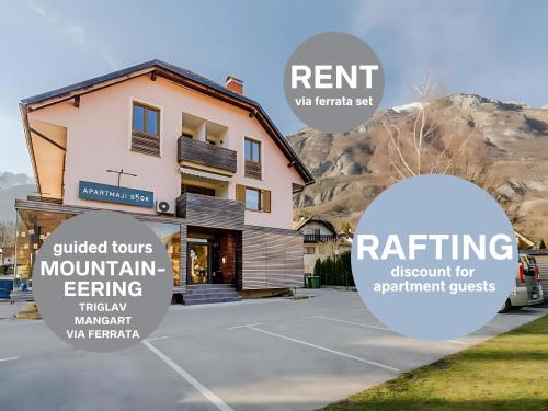 Apartments Skok with rafting and free parking