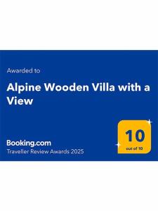 Alpine Wooden Villa with a View 