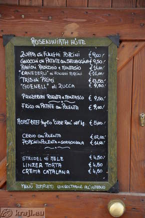 Guest house Rosenwirth Hütte - Offer