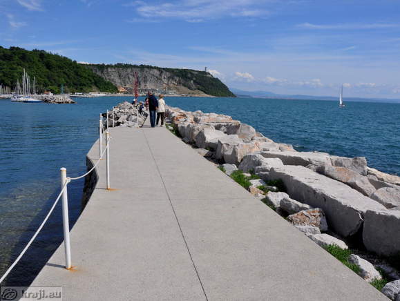 Pier at the beach in Sistiana