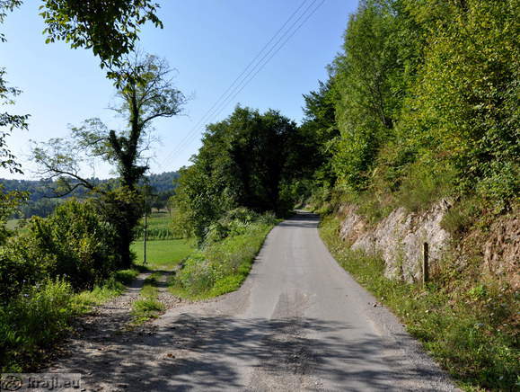 Cesta iz Damlja proti vasi Kot