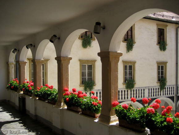 Arcaded corridor of Castle Brestanica