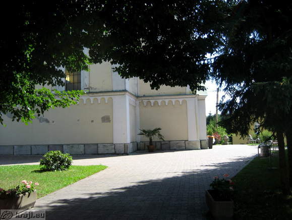Yard around church