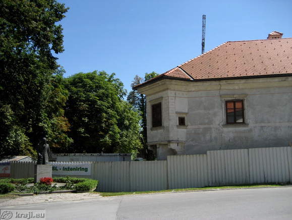 View of Valvasor's House and monument View of Valvasor's House and monument