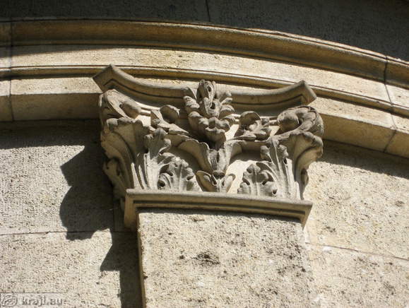 Part of column near portal