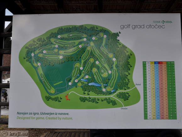 Golf Grad Otocec - Map of the golf course