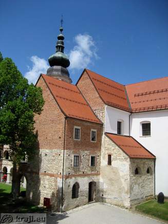 View of the entrance in the monastery church