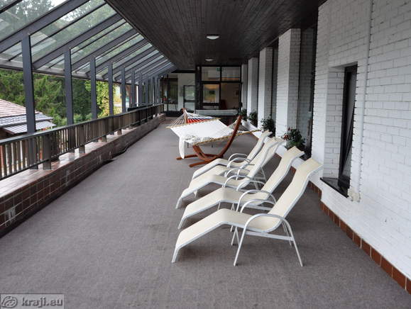 Sun beds on the outer terrace