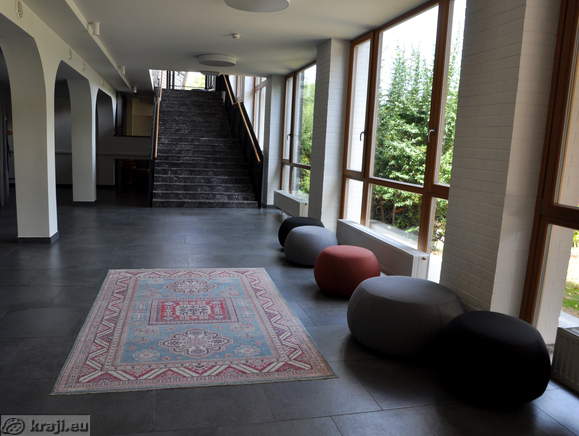 Stairs to the lower rooms