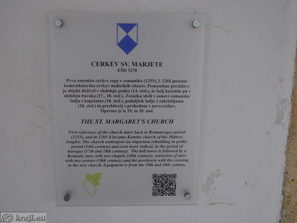 Informativna tabla - Cerkev sv. Marjete