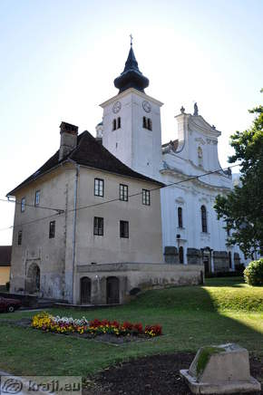 Defense Tower Stekl and the parish church in Gornji Grad