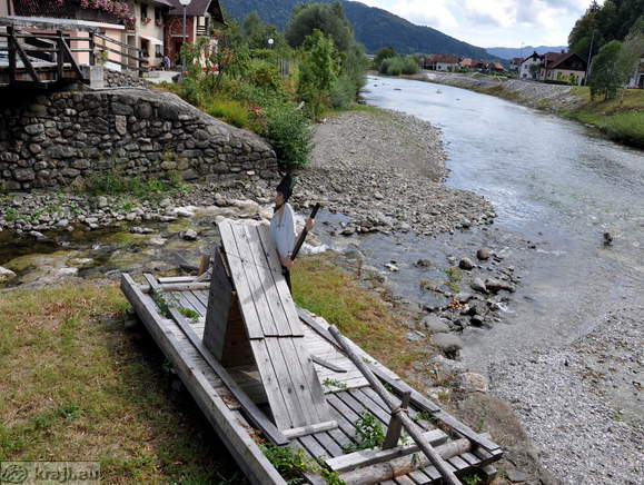 Outflow of Ljubnica into river Savinja