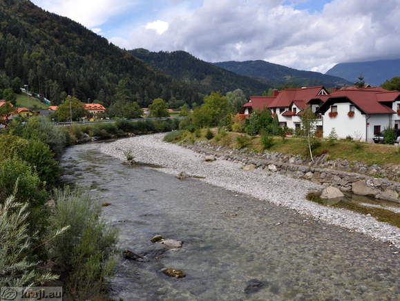 View of the river Savinja from the bridge