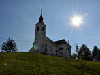 Church of St. Francis Xavier - Church of St. Francis Xavier shined with the sun 