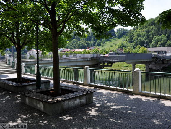 Start of the footpath along the Savinja River