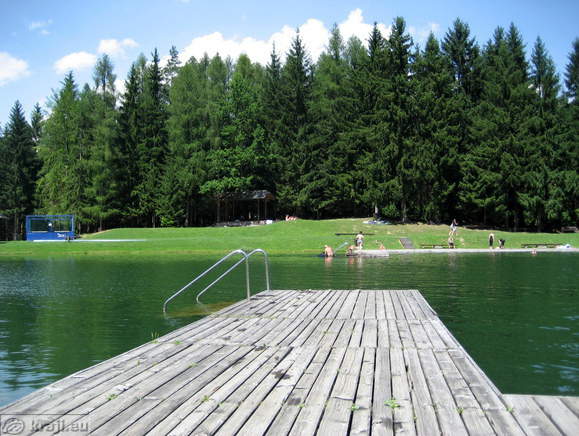 Pier on Ivarcko lake