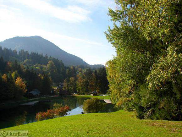 View of lake from nearby hill