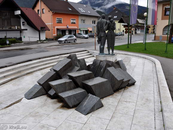 Monument dedicated to the miner in Mezica