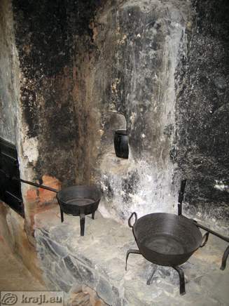 Prezihov Voranc Memorial Museum - black kitchen
