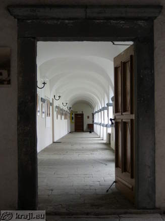Entrance into arcaded corridor