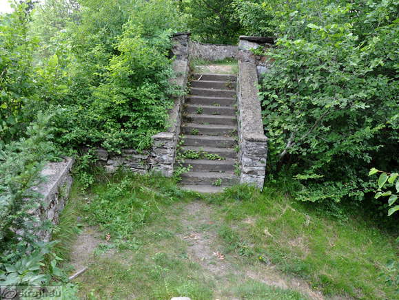 View back on the stairs leading to the group of the Crucifixion View back on the stairs leading to the group of the Crucifixion