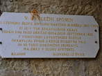 Saint Anne Chapel - Memorial plate dedicated to Anton Martin Slomsek 