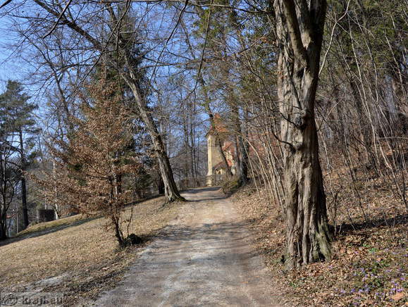 View to the Saint Anne Chapel from the path to the sporting centre in Rogaska Slatina
